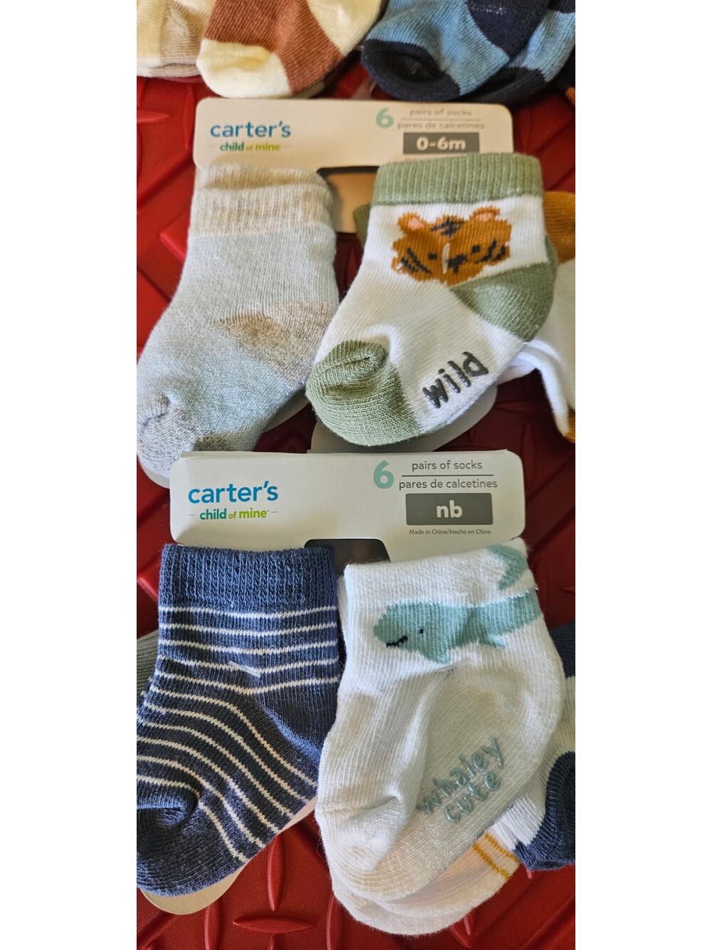Carter Gerber NB Baby Socks 1 Pair Boy New